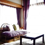 無地のドレープ(山形市Y様邸)