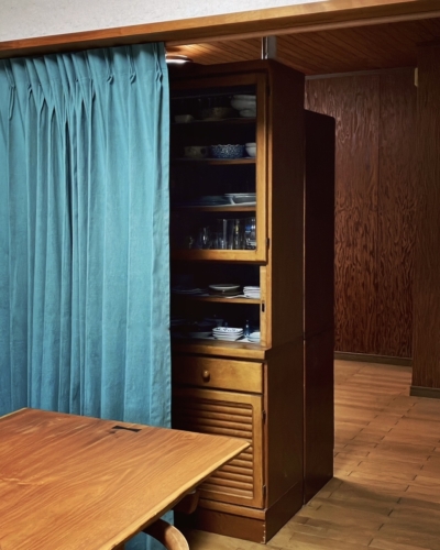 HALLとDKの間仕切りカーテン(山辺町 H様邸)