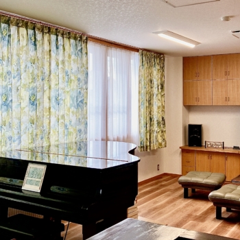 広い室内にスペイン生地のドレープ　(東根市 N様邸)