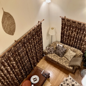 イチゴ泥棒のドレープ (上山市H様邸)